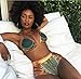 Zando Women Tribal Print Bikini African Metallic Swimsuit Two, Green, Size 14.0