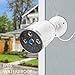 Outdoor Security Camera WiFi Surveillance System 1080P HD Bullet Camera Motion Detection, Waterproof IP66 Night Vision, 2-Way Audio, Theft-Deterrent Alarm with Cloud Storage/TF Slot