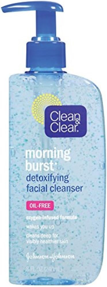CLEAN & CLEAR Morning Burst Detoxifying Facial Cleanser Oil-Free 8 oz (Pack of 5)