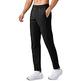 Witkey Men's Fleece Lined Hiking Pants, Insulated Water Resistant Softshell Thermal Pants with Zipper Pockets for Golf