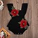 Baby Girls Jumpsuit Newborn Infant Kids Floral Clothes Summer Romper Bodysuit Sundress Outfits (12-18 Months, Black)