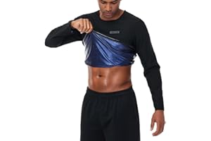 REEDBEEK Men's Sauna Suit Shirt/Vest Waist Trainer Heat Trapping Sweat, Compression Heat Slimming Shapewear