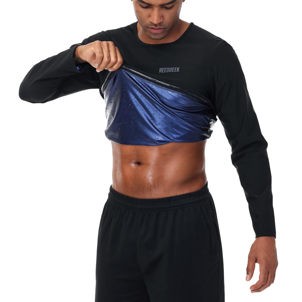 Photo 1 of REEDBEEK Sauna Sweat Suit Weight Loss Shapewear Top Weighted Shirt Sauna Vest Workout Exercise Gym Long Sleeves Men Women