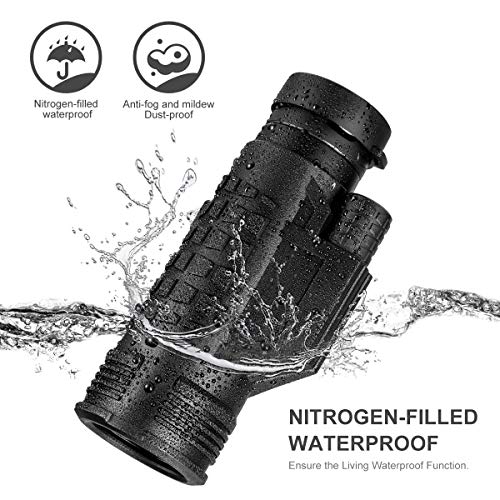 Foxnovo Monocular Telescope 8x42 High Power Monoculars Scope Portable Scope Smartphone Tripod Scope, Waterproof Shockproof HD BAK4 Prism FMC Monoscope for Bird Watching, Hunting, Camping, Wildlife - Thumbnail 3