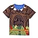 Moana Little Boys 2 Piece Shorts Sets Pjs Pajamas for Maui Clothes (7-8 Years, short sleeves)