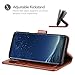 OCASE Samsung Galaxy S8 Case Leather Flip Wallet Case for Samsung Galaxy S8 Devices - Brown