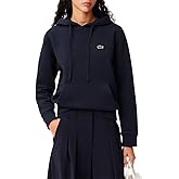 Lacoste womens Relaxed Fit Double Face Pique Hoodie