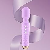 Personal Massager - Cordless Massager Waterproof 4H Powerful & Quiet, Deep Tissue Massage Wand for Athletes Recovery, Neck Back Pain - 20 Modes 8 Speeds, Handheld, Memory Feature, Gift