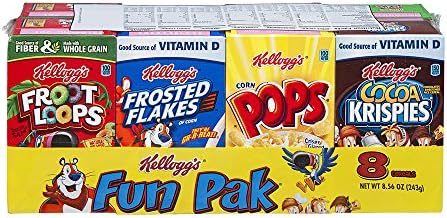 Kellogg's Cereals Variety Fun Pak - 8 ct (Pack of 3)