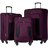 Travelhouse 3 Piece Luggage Set Softshell Deluxe Expandable Spinner Suitcase