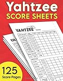 Yahtzee Score Sheets: 125 Large Print Original