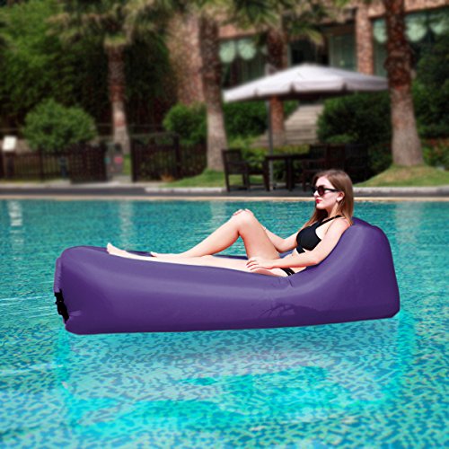 Easycouch Inflatable Lounger With Travel Bag,Waterproof Ripstop Polyester,Gift for indoor or outdoor (puprple-1) - Thumbnail 2