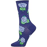 Socksmith Women's Hydrageas Crew Socks, navy