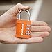 FortLocks Padlock - 4 Digit Combination Lock for Gym Outdoor & School Locker, Fence, Case & Shed – Heavy Duty Resettable Set Your Own Combo – Waterproof & Weatherproof (4 Pack - Orange)