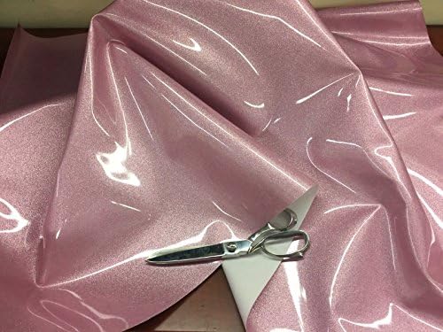 VINYL FAUX FAKE LEATHER UPHOLSTERY SPARKLE GLITTER FABRIC SOLD YARD 54" PINK