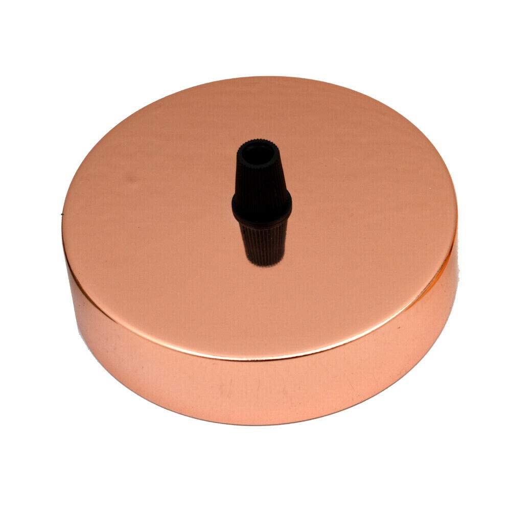 DC VOLTAGE Industrial Vintage Single Outlet Ceiling Rose Multi Colors 100mm Metal Ceiling Rose with Cord Grip and Fitting Accessories for Kitchen Living Room