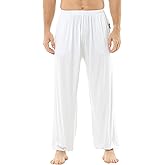 Hoerev Men's Super Soft Modal Yoga Pants Lightweight, Loose Fit with Pockets