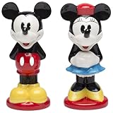 Zak Designs Disney Mickey and Minnie Mouse Ceramic Salt and Pepper Shakers