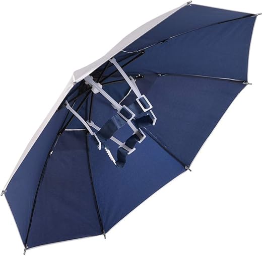 Sombrilla de cabeza paraguas para adultos de pesca, plegable, portátil