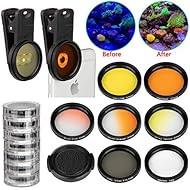 NestEcho Reef Coral Lens Phone Kits for Phone 7 Lenses Kit 1 Dust Shield Case 2 Lens Clips