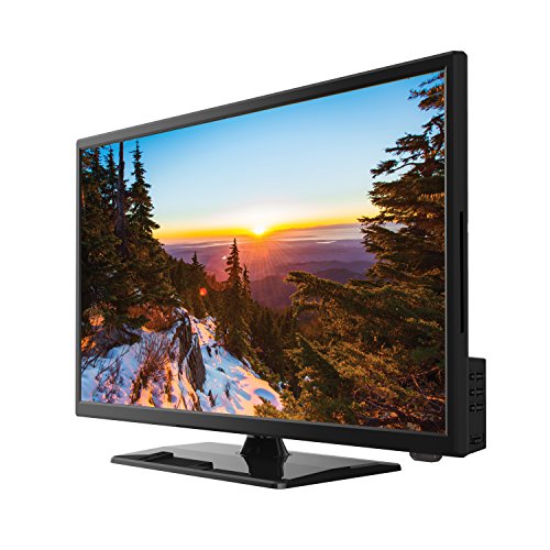 AXESS TVD1805-22 22-Inch 1080p LED HDTV, Features 12V Car Cord Technology, VGA/HDMI/USB Inputs, Built-in DVD Player, Full Function Remote