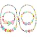 Bememo 6 Sets of Princess Necklace Bracelet Play Jewelry Costume Necklaces Dress up Jewelry