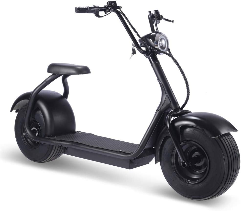 QJMOTO Electric Scooter Adult Electric Fat Tire Kick Scooter, Commute Moped Adult and Travel, LED Light Hydraulic Brake, 2000W Rear Hub Motor 60v 18ah Lithium Ion Battery