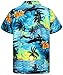 V.H.O. Funky Hawaiian Shirt, Shortsleeve, Surf, Turquoise, XL