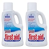 Natural Chemistry 03122-02 Pool First Aid Clears Cloudy Swimming Pool Water, 2-Liters, 2-Pack