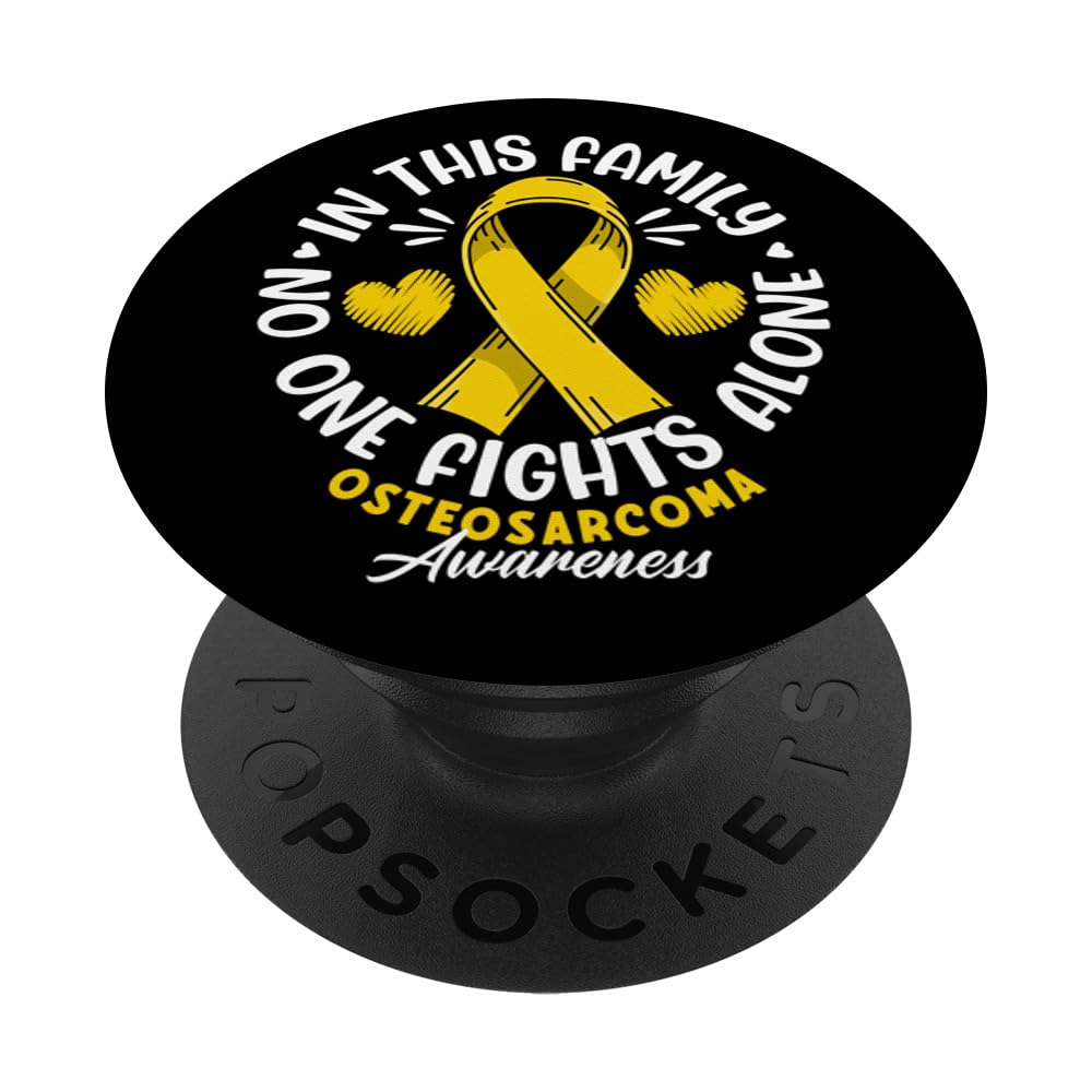 No One In This Family Fights Alone I Osteosarcoma PopSockets Swappable PopGrip