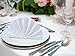CIELTOWN Cotton Cloth Dinner Napkins 1 Dozen (White, 17