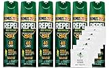 Repel Sportsmen Max Aerosol Insect Repellent Bonus, 40% Deet, 8.125 oz - 6 Count - with (6) BONUS HealthandOutdoors Moist Towelettes