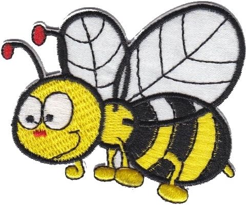 Bumble Bee (7cm) Iron on Sew on Embroidered Badge Applique Motif Patch From PatchWOW