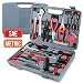 Hi-Spec 53 Piece Household Tool Kit with Claw Hammer, Hack Saw, Wire Strippers, Crimpers, 1/4" Drive Sockets, Combination Pliers & Ratcheting Bit Driver - Automotive, Electrical, Woodworking Tool Set primary