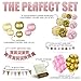 31 Pcs of Pink Gold and Cream Birthday Party Decoration Set Pompom Lanterns Polka Dot Triangle Garland Banner First 1st Birthday Girl Princess Ballerina Theme Decorations Kit Party Supplies Backdrop