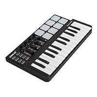 ammoon Worlde Panda mini Portable Mini 25-Key USB Keyboard and Drum Pad MIDI Controller