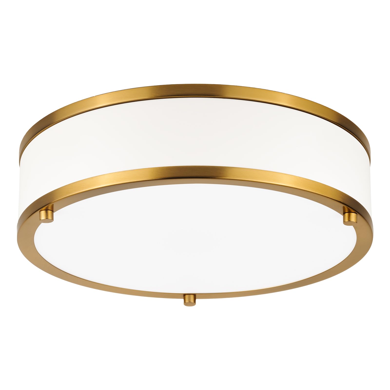 Photo 1 of Edwarmlux 12.5 Inch LED Flush Mount Ceiling Light Fixture, 26W, Modern Ceiling Light, 3 Color Adjustable 3000K/4000K/5000K, Dimmable Ceiling Lamp for Bedroom Hallway Bathroom Kitchen (White Gold)