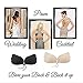 Self Adhesive Bra, Silicone Push Up Strapless Bras, Backless Reusable Invisible Drawstring Bra by Comfy Vicky (C Cup, Black)