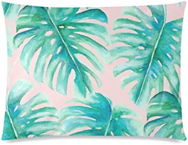 Kitchor Customized Paradise Palms Blush Zippered Pillow Cases Pillow Cover 20x26 Two Side Print