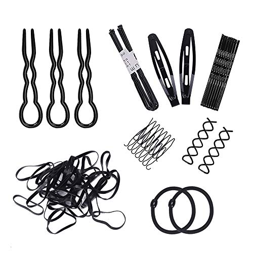 Hair Styling Set Kit, 20PCS Hair Styling Kit For Women Topsy Tail Hair Tools Haircut Clamp Women Girls Hair Bun Clip Maker Pads Hairpins Roller Braid Twist Sponge Hair Accessories for Hair Styles - Thumbnail 5