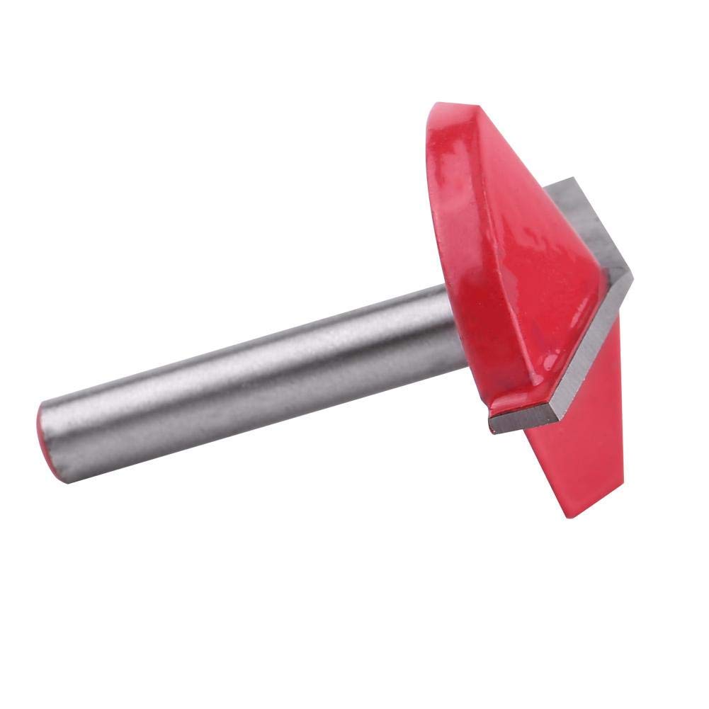 Jeanoko 1pc Router Cutter Tungsten Steel Woodworking CNC Router Bit of Sharpness V‑Groove Cutting Tool 6mm Shaft Carbide Chamfer Bevel Cutter(6 * 32mm*150°)