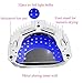 64W Wireless Rechargeable LED Gel Nail Lamp Cordless UV Led Nail Light for Gel Nails with Lifting Handle (white)