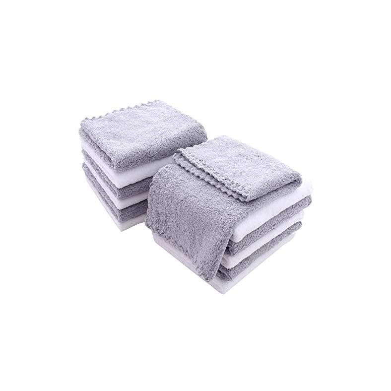 12 Pack Baby Washcloths – Extra Absorbent and Soft Wash Clothes for Newborns, Infants and Toddlers – Suitable for Baby…
