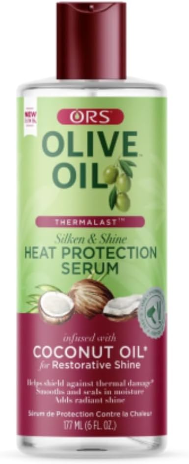 ORS Olive Oil Heat Protection Hair Serum 177ml Coconut Oil Frizz Free Drying