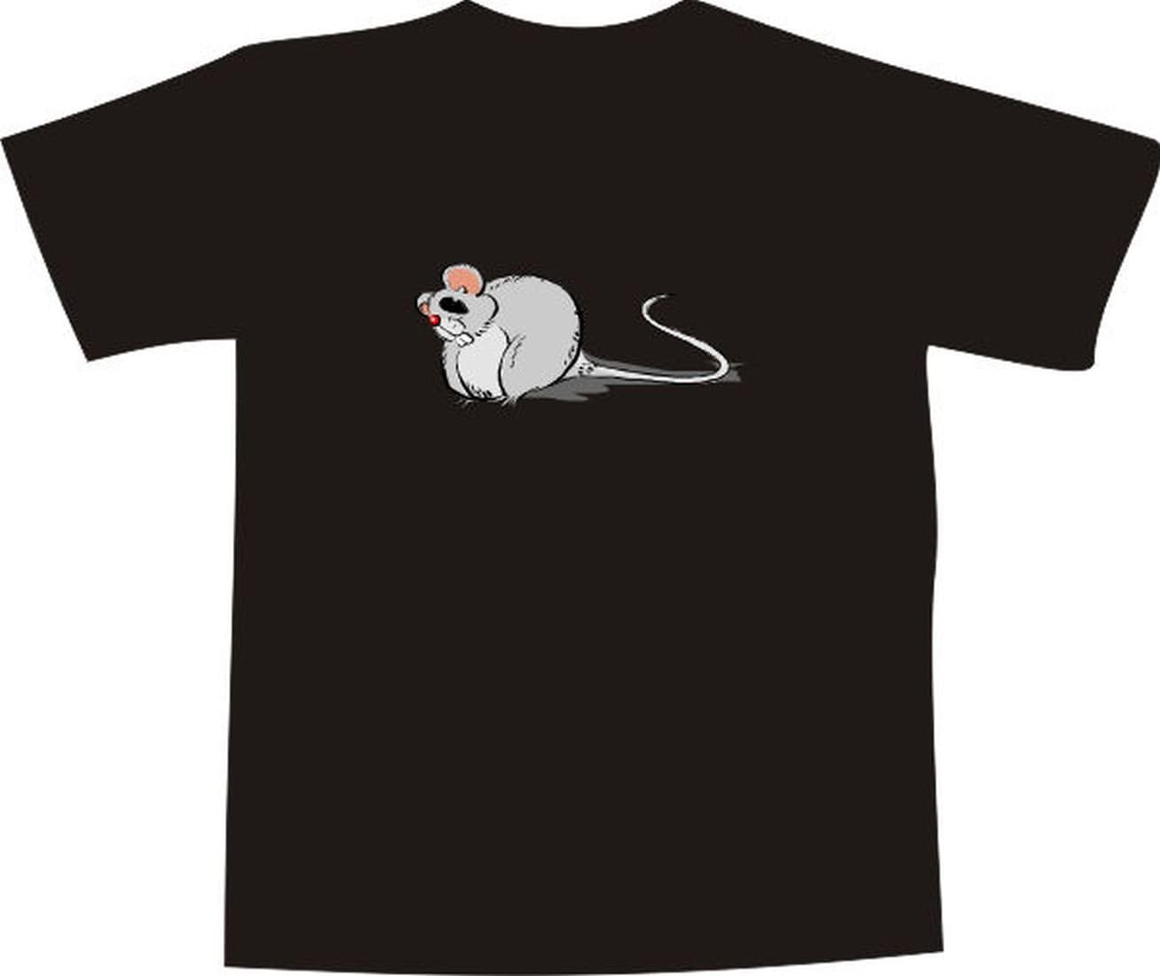 T-Shirt E987 Beautiful Shirt with coloured Brustaufdruck Cartoon Rat