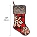 Ivenf Christmas Stockings, 4 Pcs 18 inches Burlap with Large Plaid Snowflake and Plush Faux Fur Cuff Stockings, for Family Holiday Xmas Party Decorations