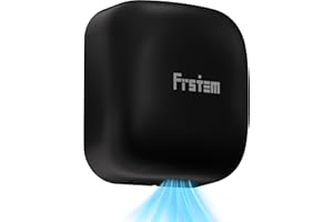 Frstem 1400W Commercial Hand Dryers, Automatic High Speed Hand Dryer Machine with Auto-Infrared Sensor&Smart Temp Control,Compact Hand Dryer for Home, Bathrooms, Restaurants, Hotels, Black