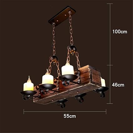 Amazon Com American Retro Lighting Chandelier Solid Wood