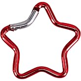Carabiner Clip, Star Shaped Climbing Buckle Aluminum Alloy Heavy Duty Keyring Hook for Camping Fishing Hiking Traveling Outdoor Activities Accessory Carabiner Carabiners