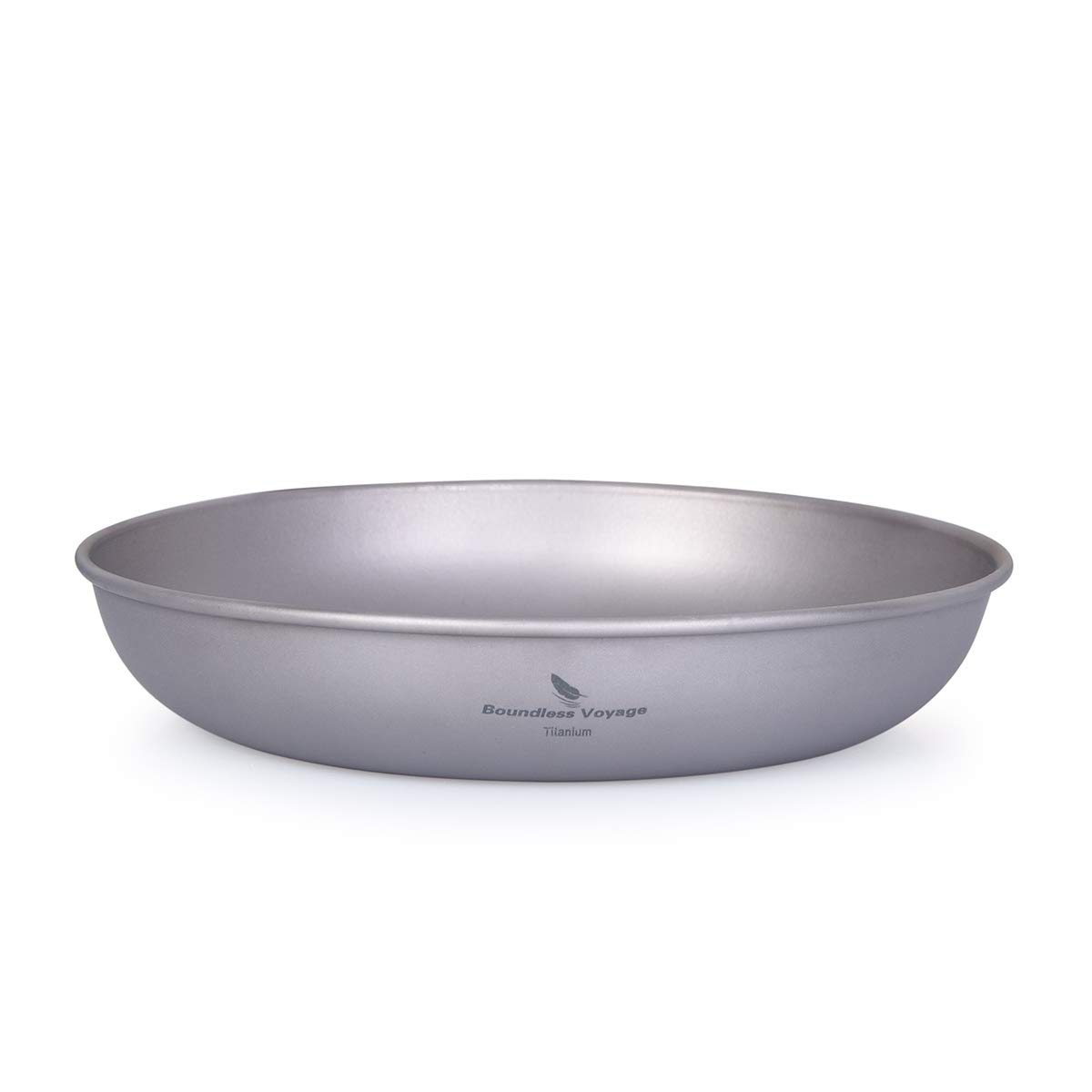 Boundless Voyage Camping Plate Titanium Pan Dish Plate with Carry Mesh Bag Ultralight Titanium Dishware and Utensils Mess Kit Hiking & Everyday Use Ti15137B